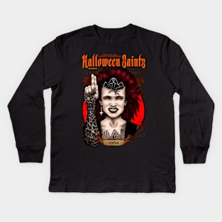 Halloween Saints Series 2: Angela Kids Long Sleeve T-Shirt